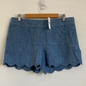 LOFT The Riviera‎ Short Size 10 Scalloped Classic Blue
